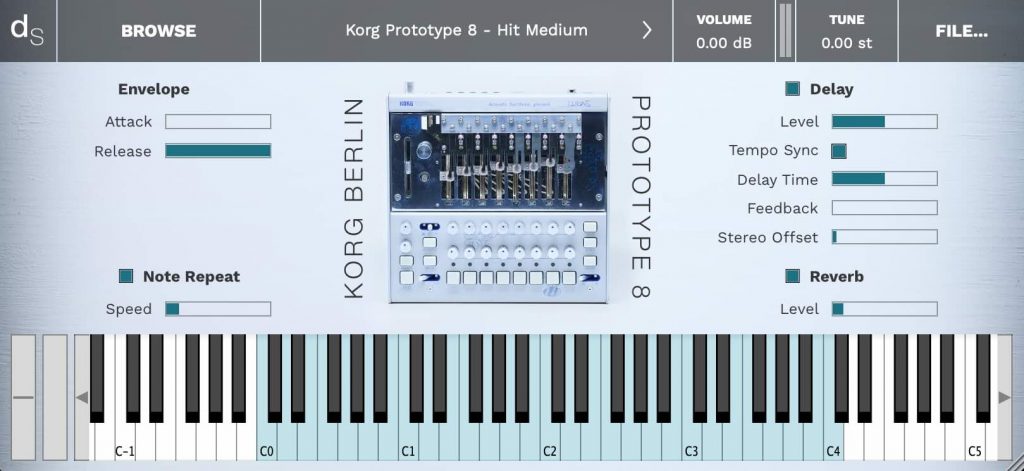 Screenshot of the Korg Berlin Prototype 8 Sample Library